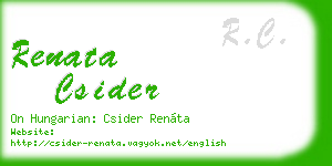 renata csider business card